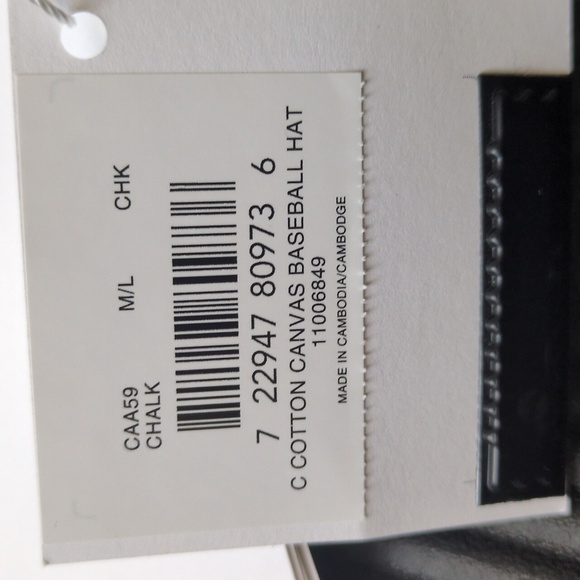 Coach White Brown Baseball Cotton Cap Hat Size M/L New! - Picture 5 of 5